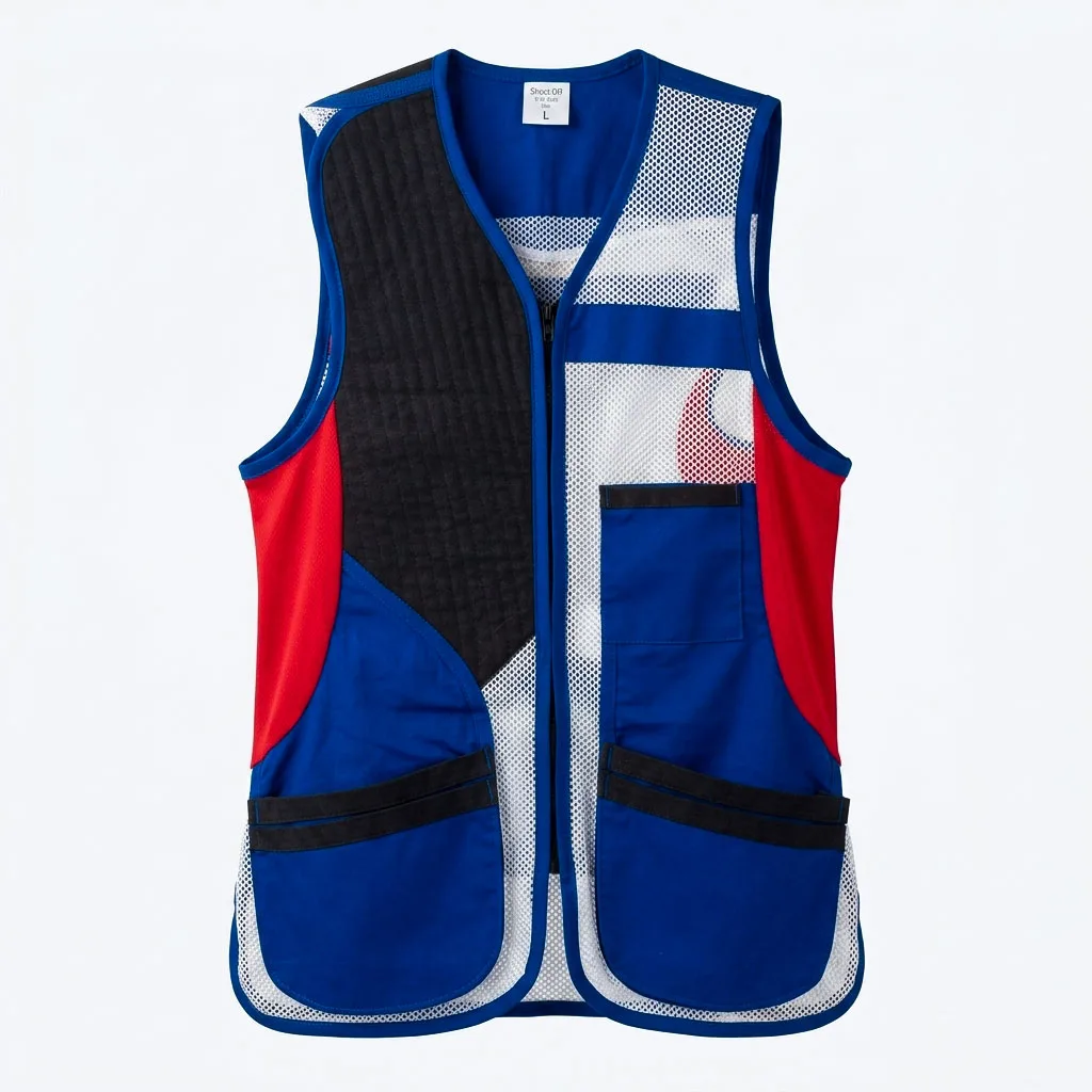 Gilet de ball-trap France Shoot-Off droitier - vue de face